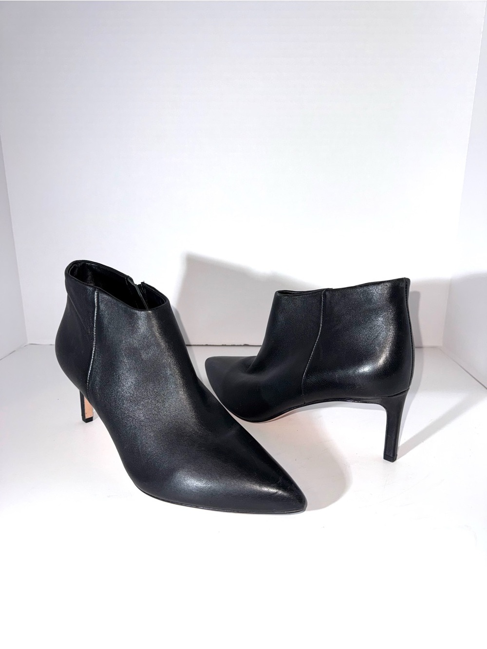 Veronica Beard Leone Pointed Toe Ankle Boots